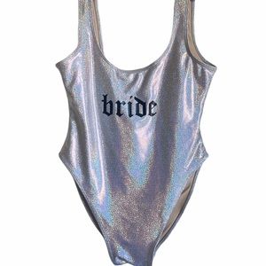 PRIVATE PARTY | BRIDAL BRIDE HOLOGRAPHIC SWIMSUIT